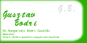 gusztav bodri business card