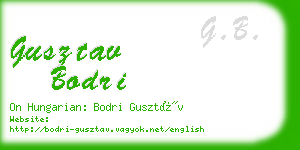 gusztav bodri business card